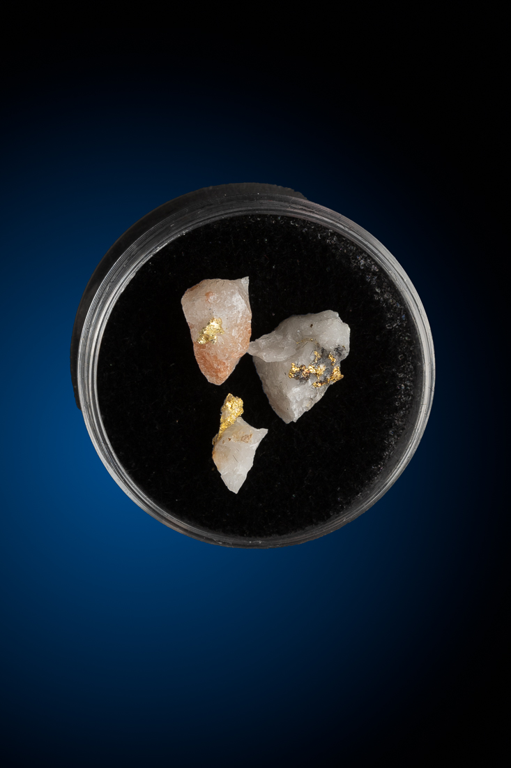 (image for) Three Gold in Quartz Specimens - 1.06 grams